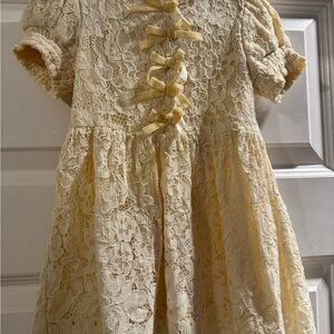 🎀 IVY CITY Cream Lace Dress Kids